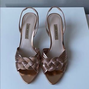 Zara Rose Gold Sandals